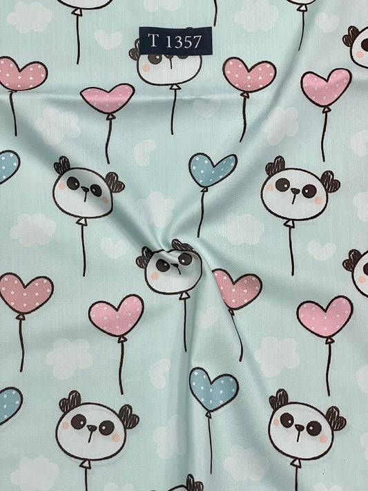 Kids Cartoon Print on Muslin