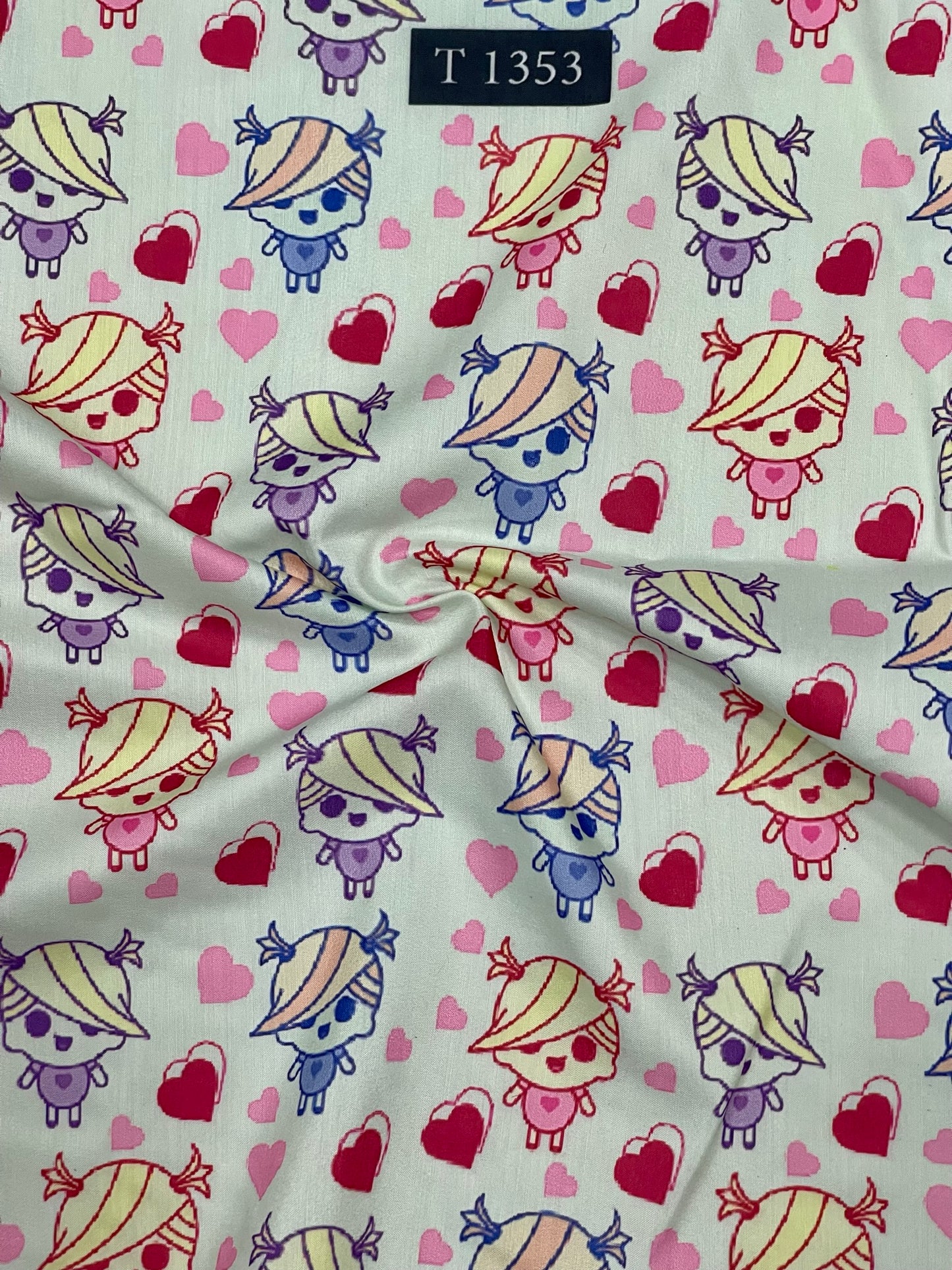 Kids Cartoon Print on Muslin