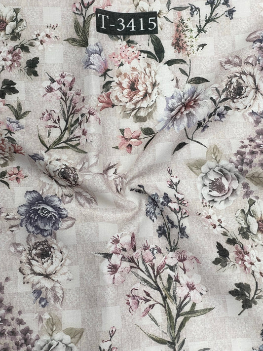 Linen Floral Print