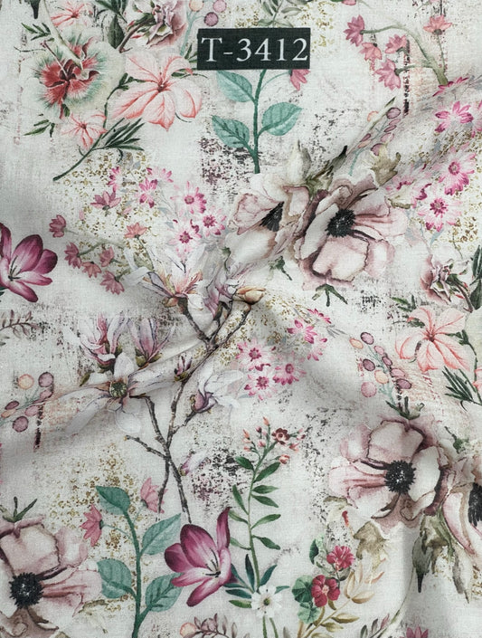 Linen Floral Print