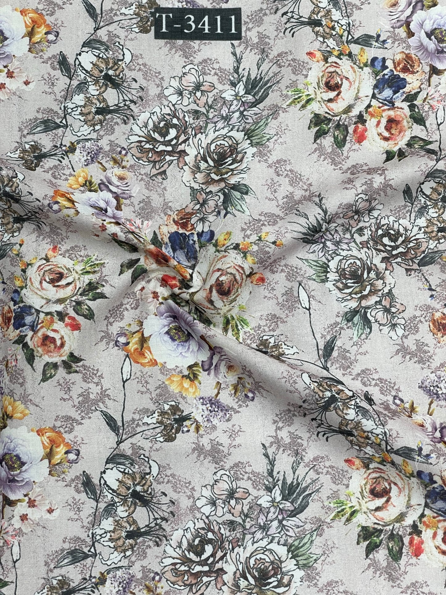 Linen Floral Print