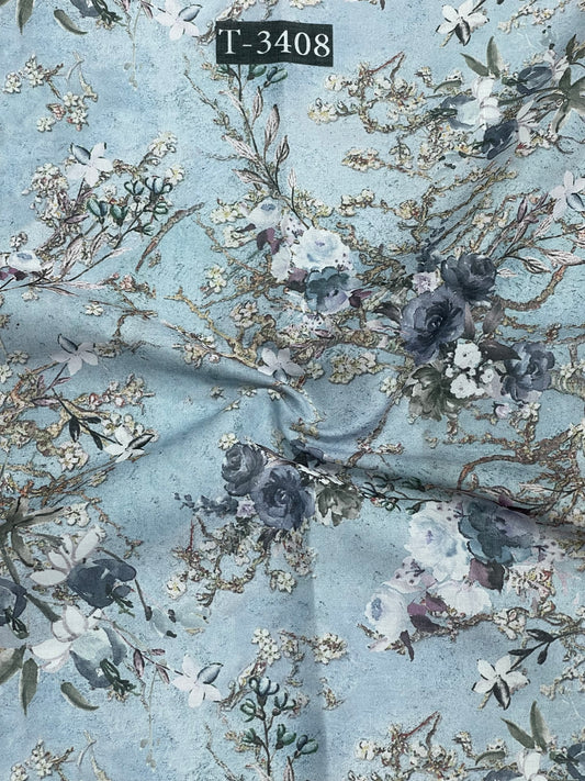 Linen Floral Print