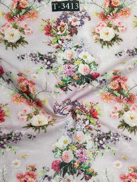 Linen Floral Print