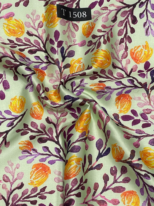 Modal Satin Floral Abstracts Prints