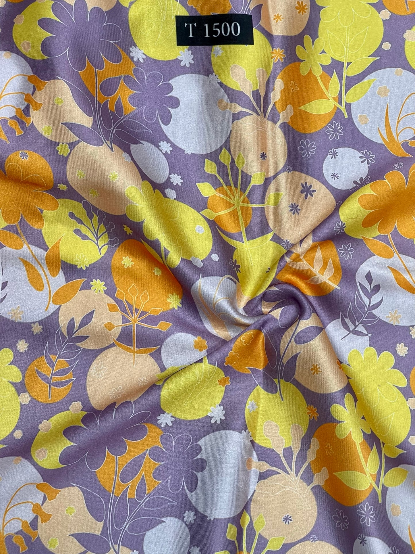 Modal Satin Floral Abstracts Prints
