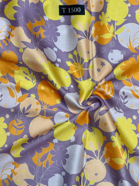 Modal Satin Floral Abstracts Prints