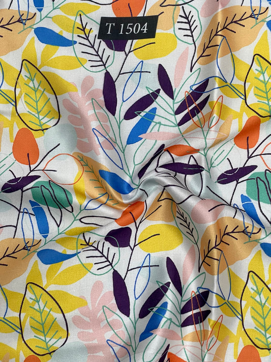 Modal Satin Floral Abstracts Prints