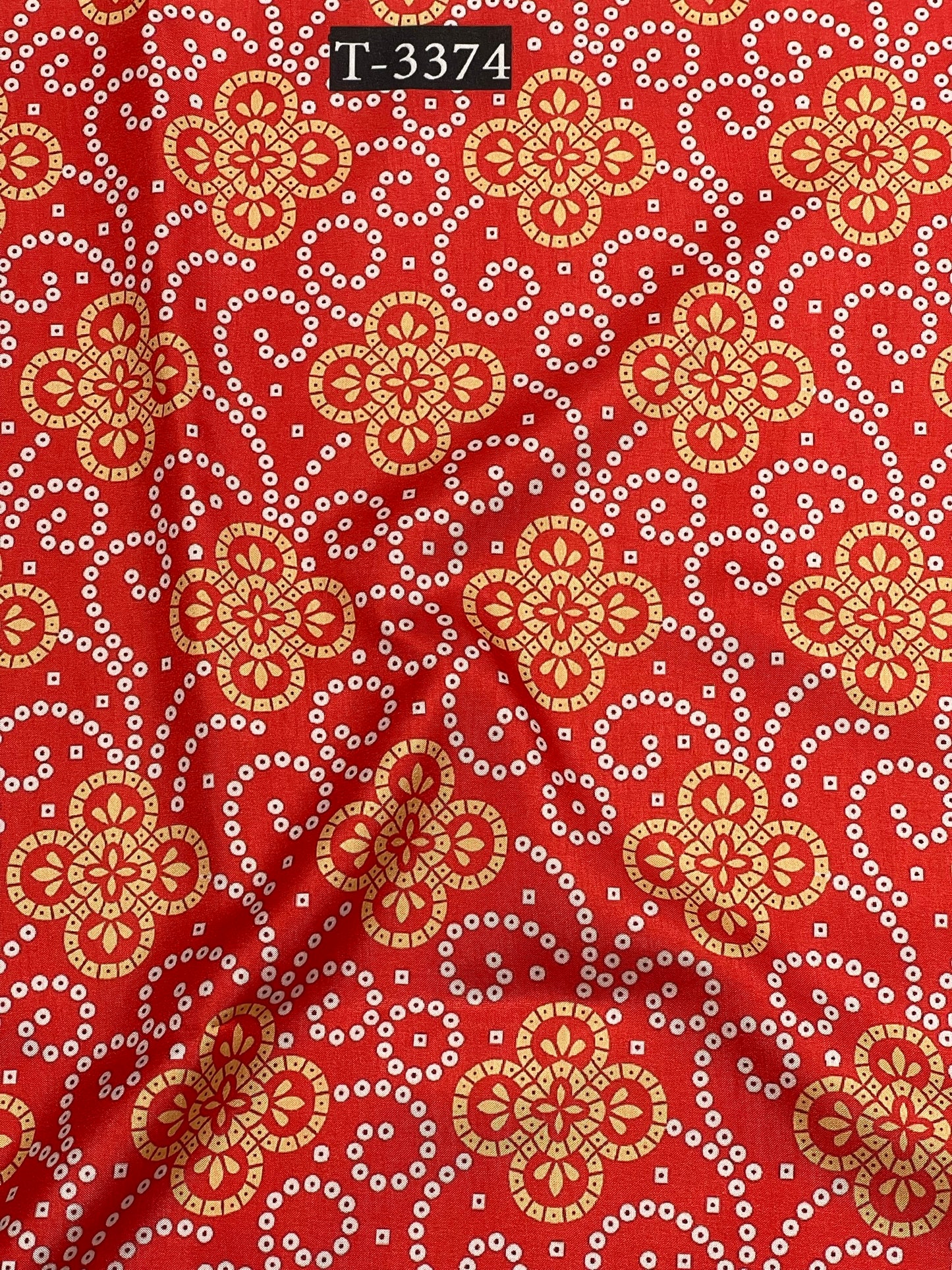 Bandhani Print On Tussar Silk