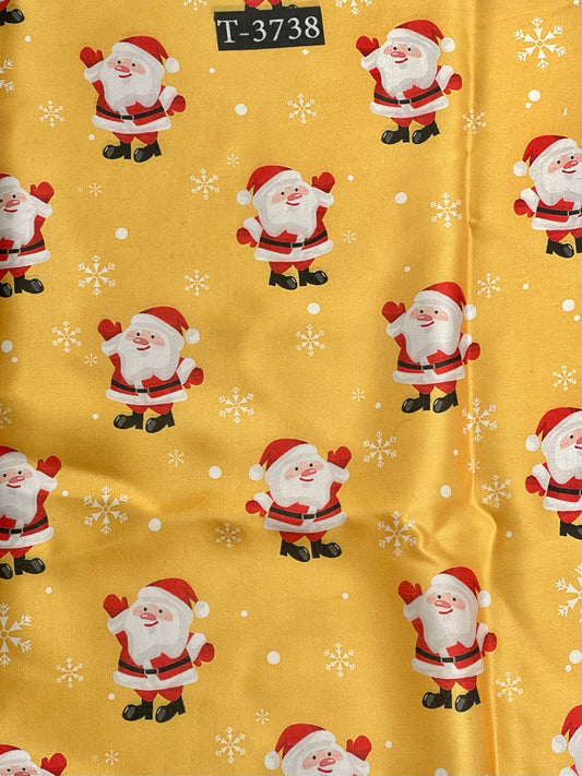 Christmas Print On Satin