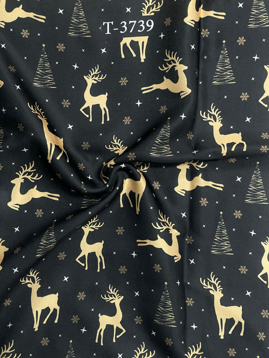 Christmas Print On Satin