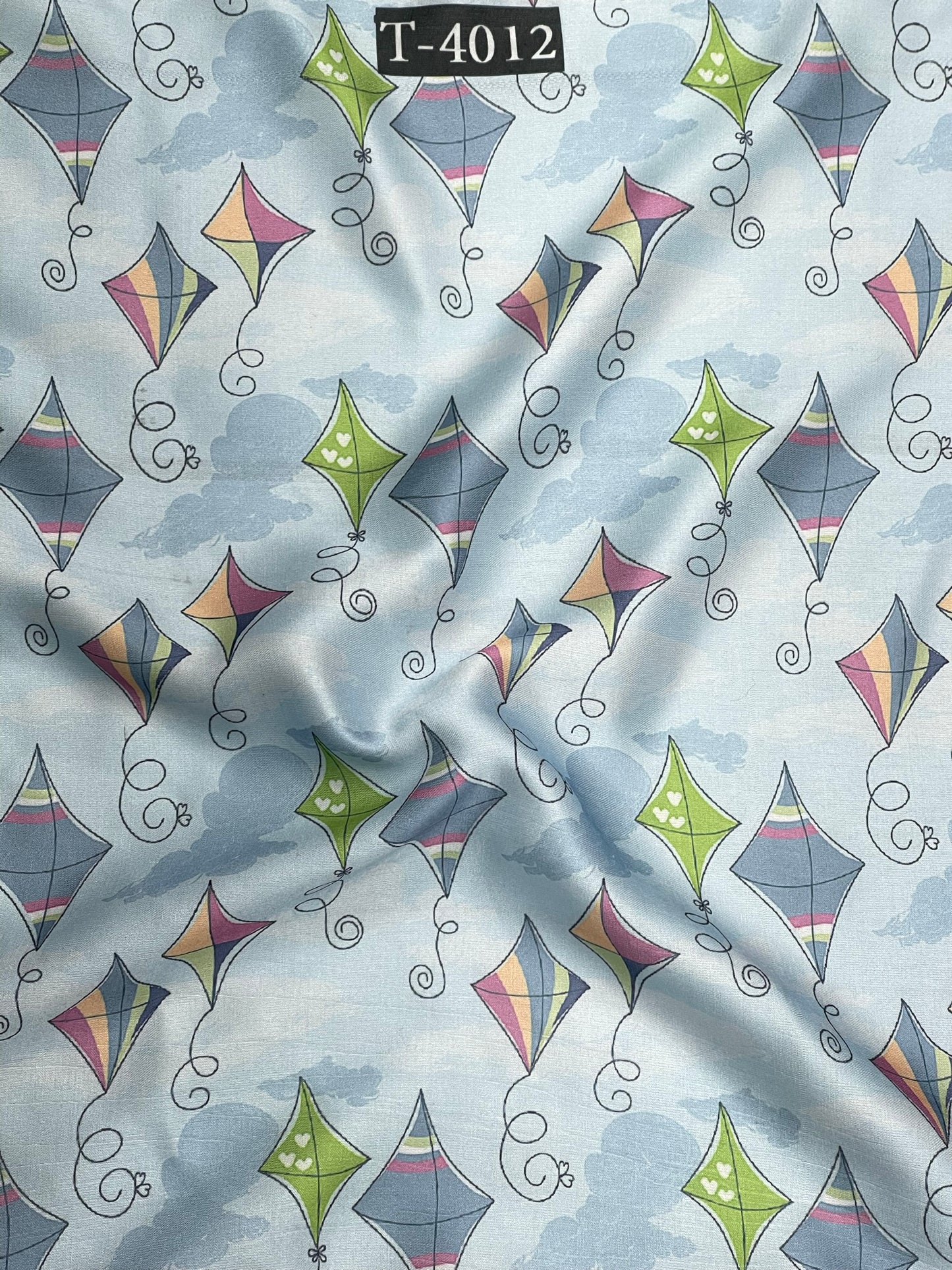 KITE PRINTS ON SATIN