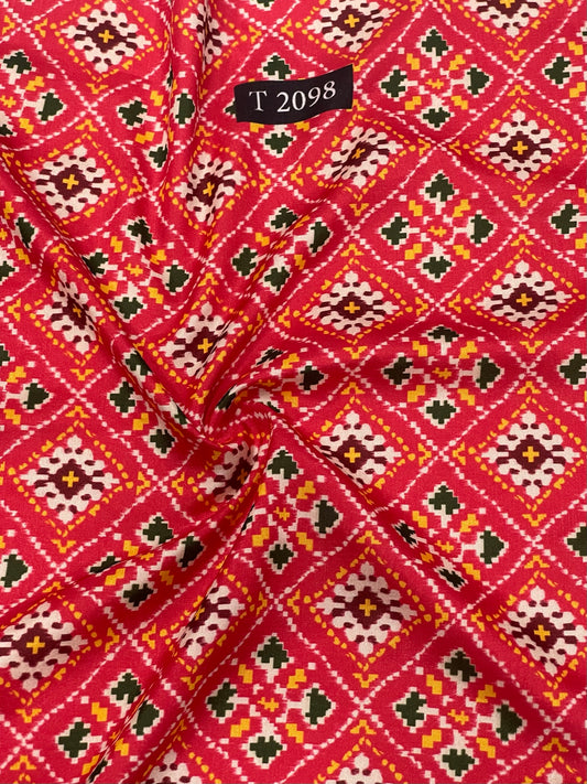 PATOLA PRINT ON TUSSAR SILK