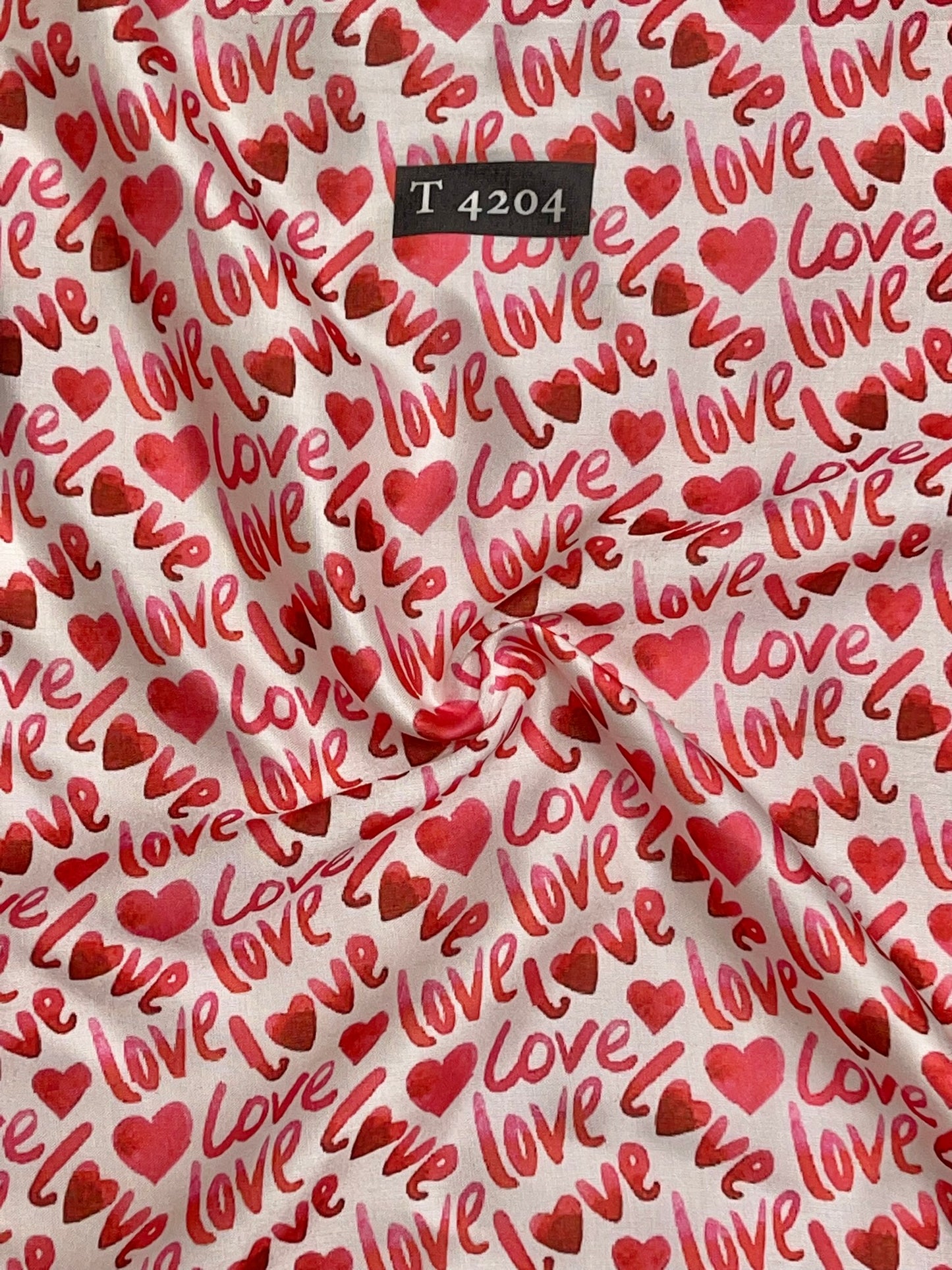 HEART PRINT ON MODAL SATIN