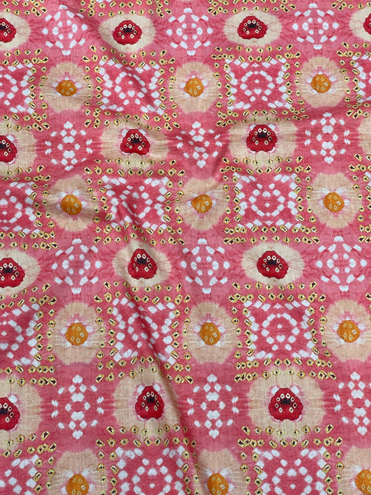 BANDHANI PRINT ON MUSLIN