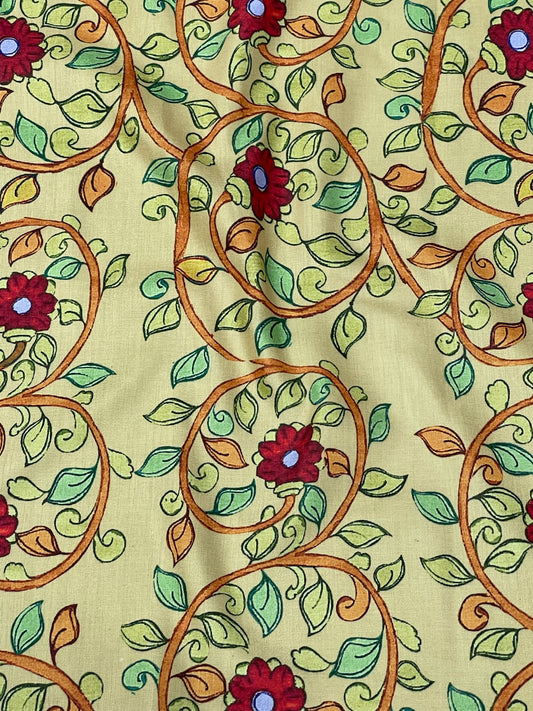 Kalamkari Print On Muslin