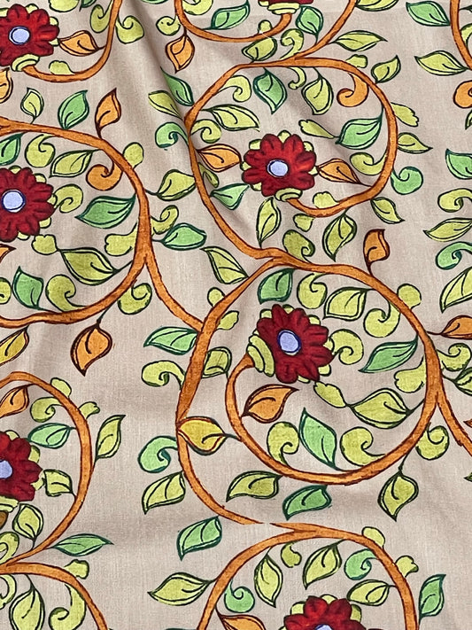 Kalamkari Print On Muslin