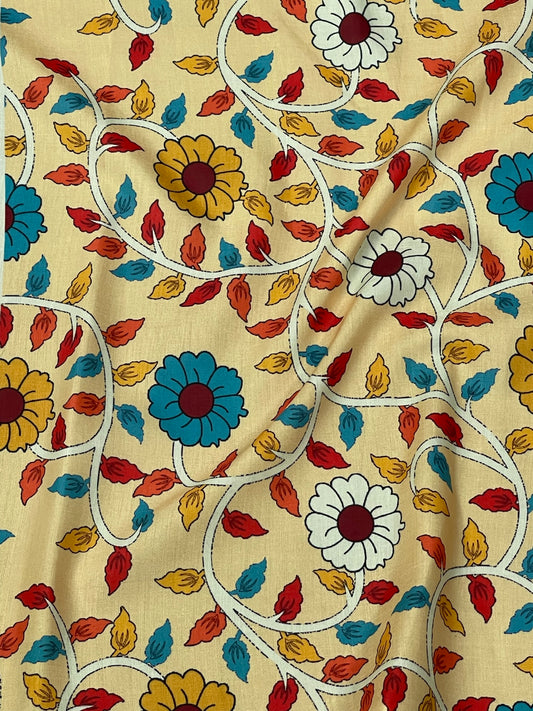 Kalamkari Print On Muslin