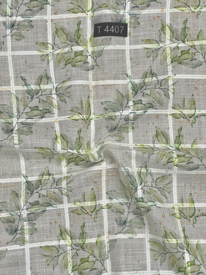 Wholesale Linen Checks Floral Print | The Wardrobe Fabrics