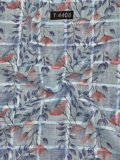 Wholesale Linen Checks Floral Print | The Wardrobe Fabrics