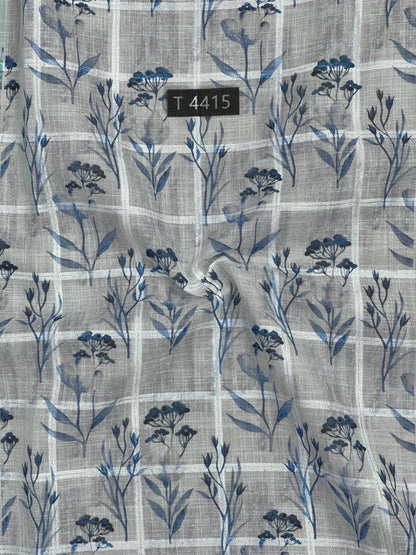 Wholesale Linen Checks Floral Print | The Wardrobe Fabrics