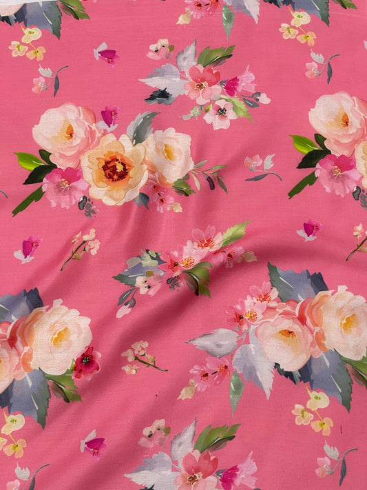 Modal Satin Floral Prints