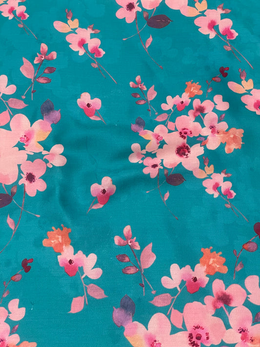 Modal Satin Floral Prints