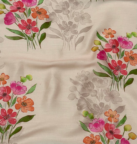 Modal Satin Floral Prints