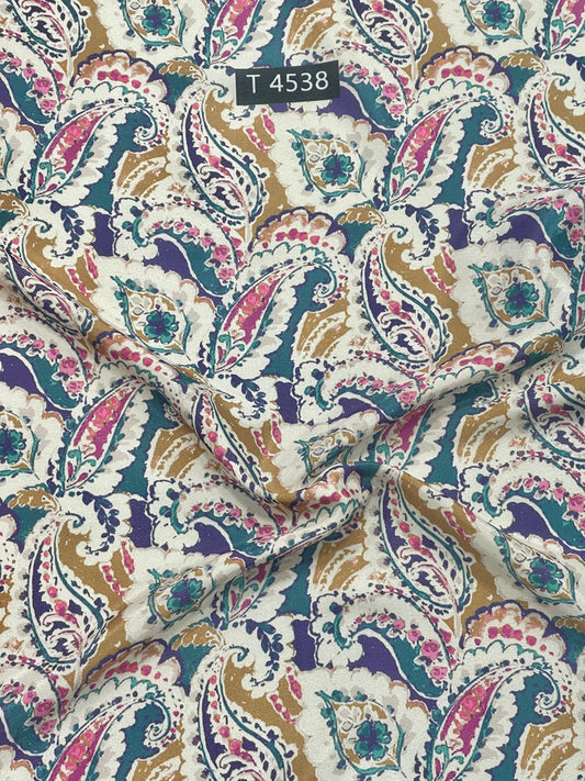 Beautiful Paisley Print Crepe