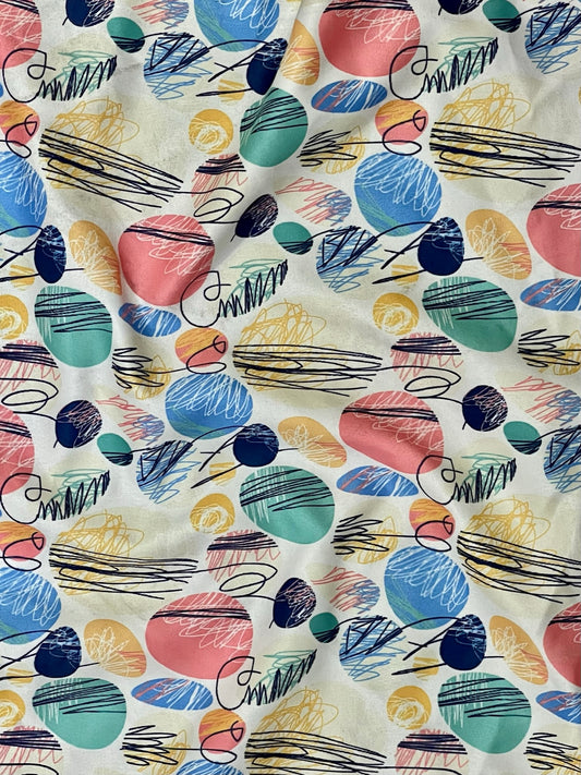 Rayon Abstract Mix Print