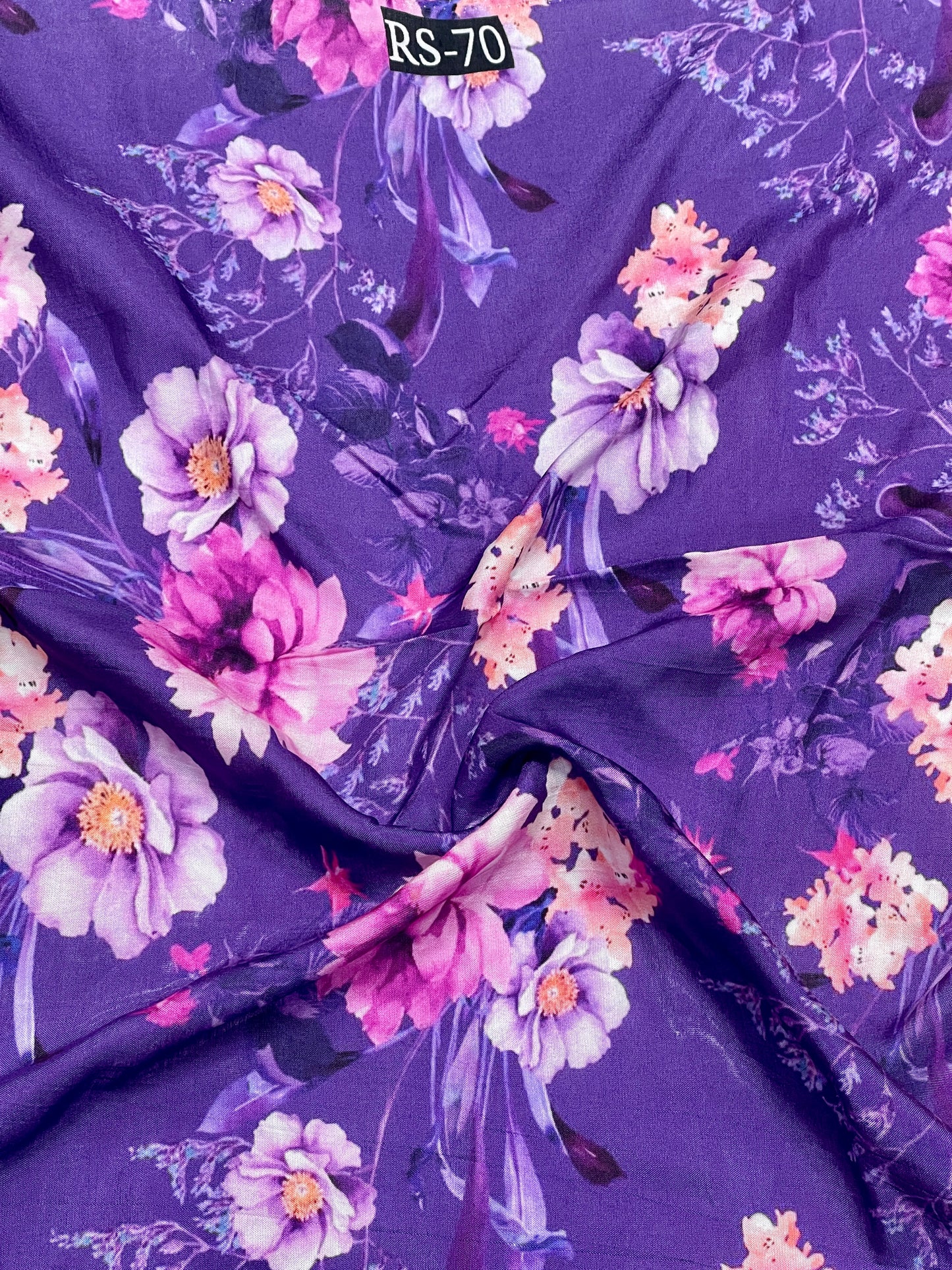 Floral Print On Pure Viscose Muslin