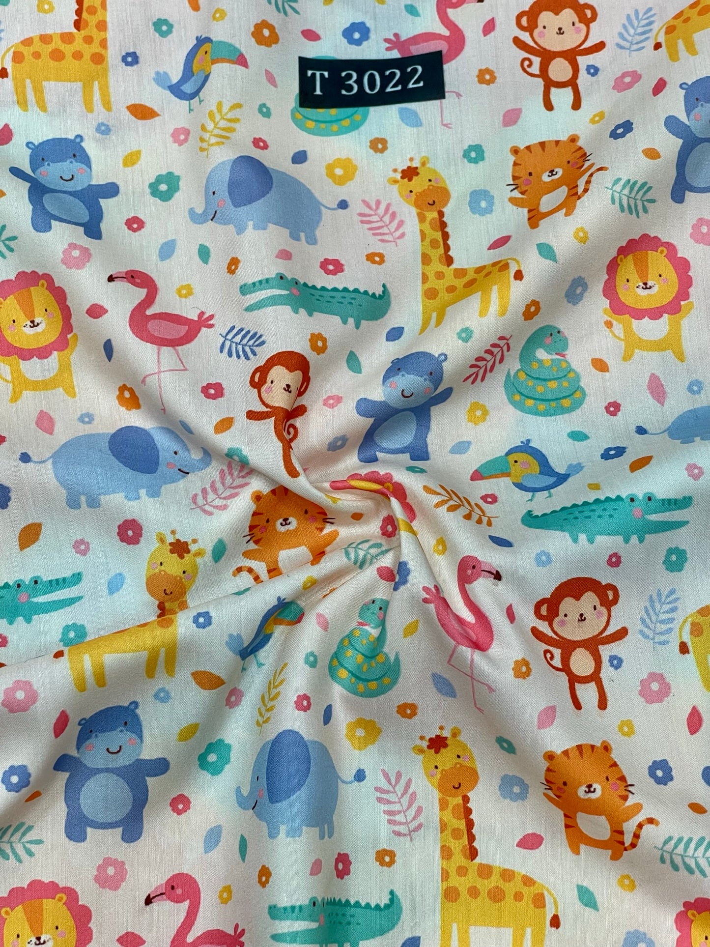 Kids Cartoon Print on Muslin
