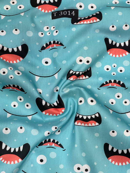 Kids Cartoon Print on Muslin