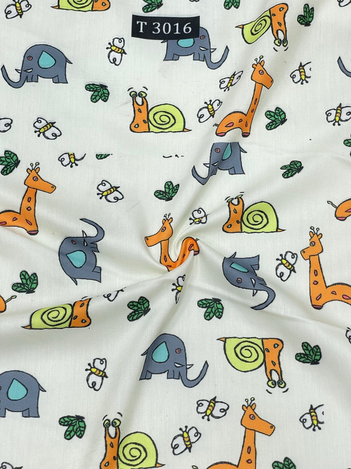 Kids Cartoon Print on Muslin