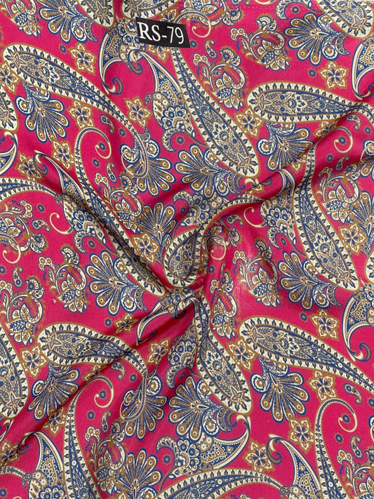 Pure Viscose Muslin Paisley Floral Print