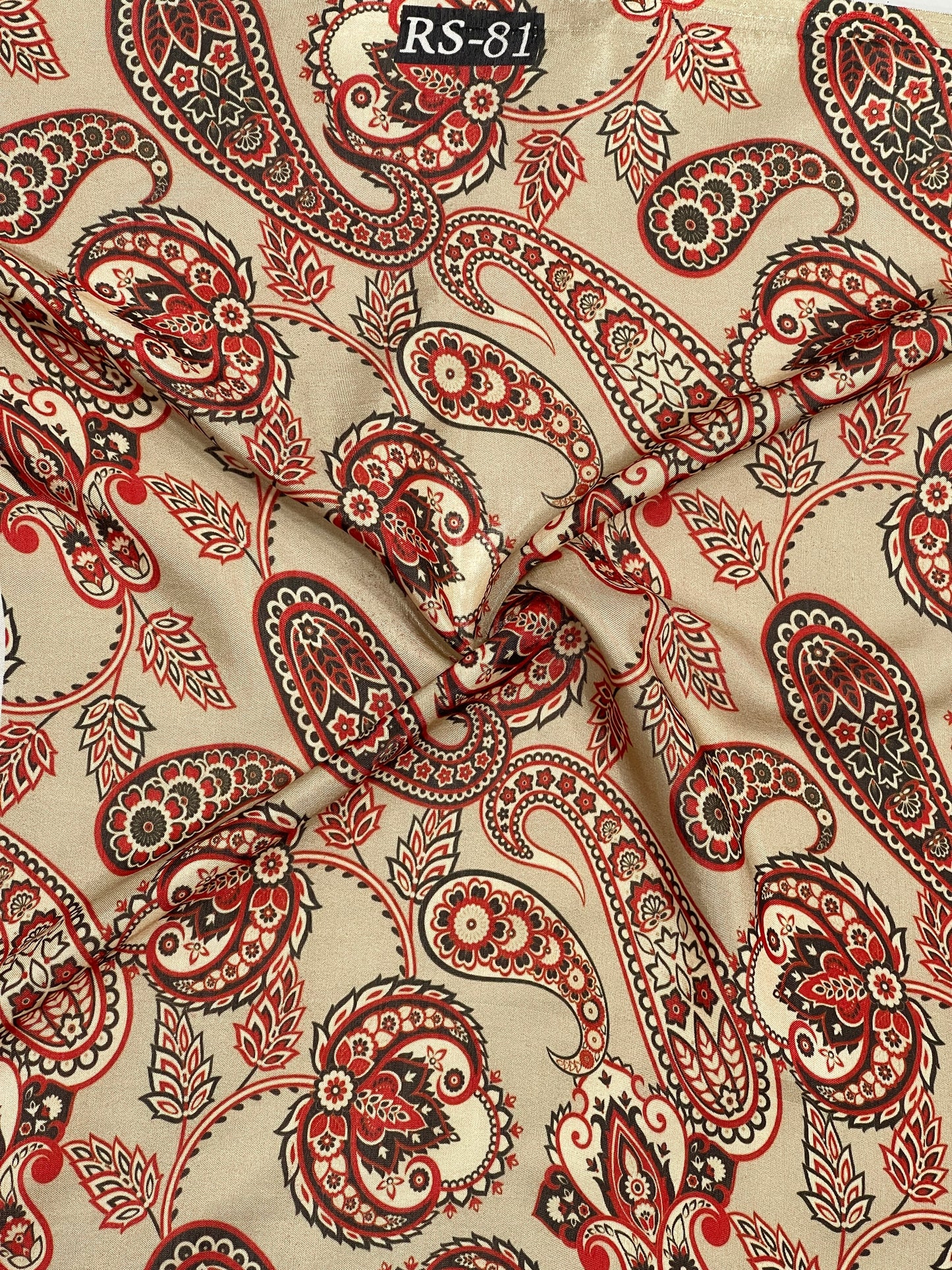 Pure Viscose Muslin Paisley Floral Print