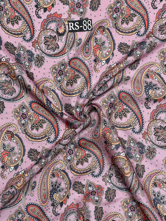 Pure Viscose Muslin Paisley Floral Print