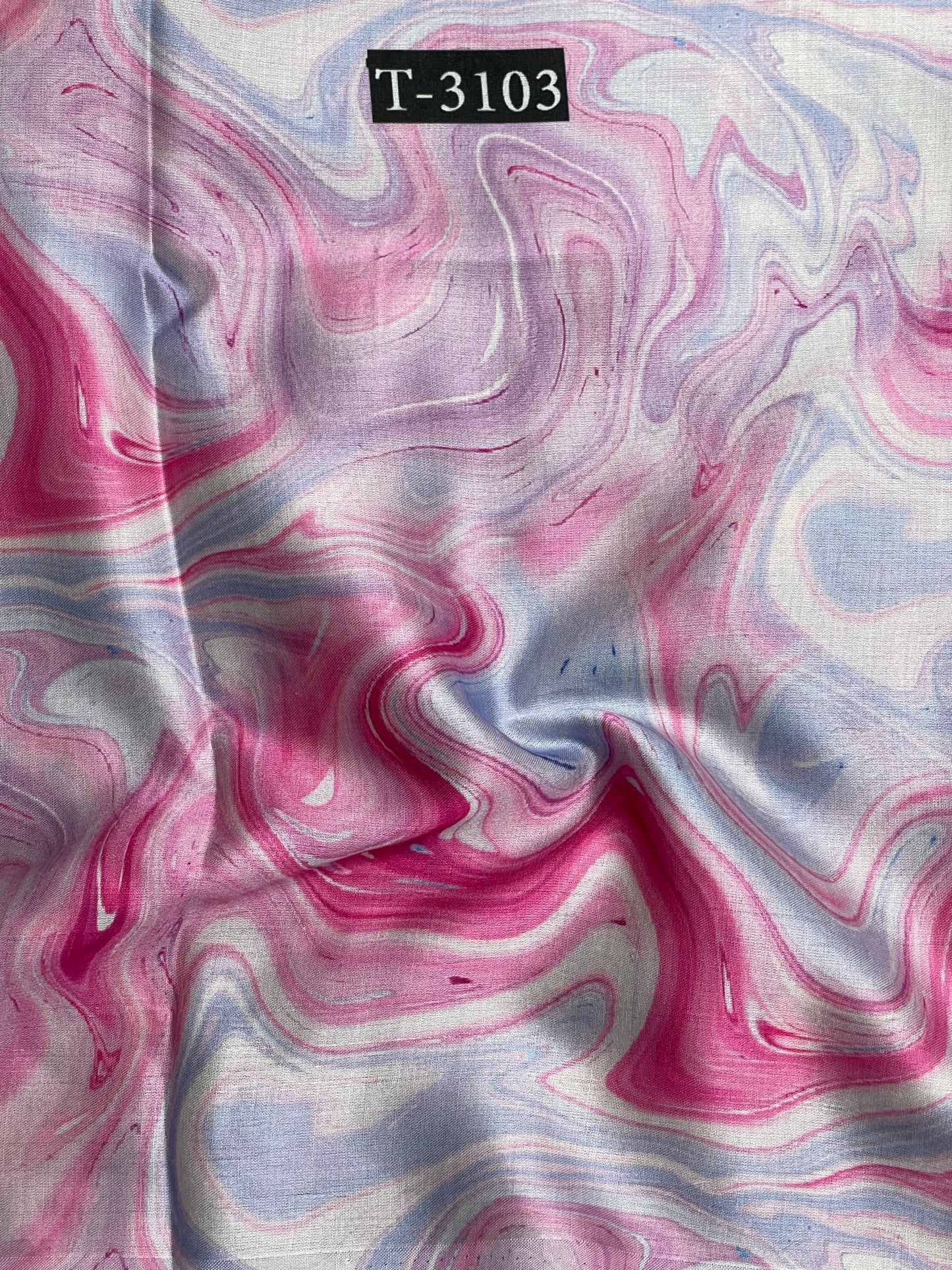 Modal Satin Marble Print