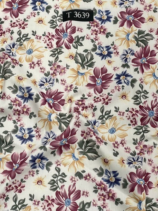 Alluring Floral Print on Muslin