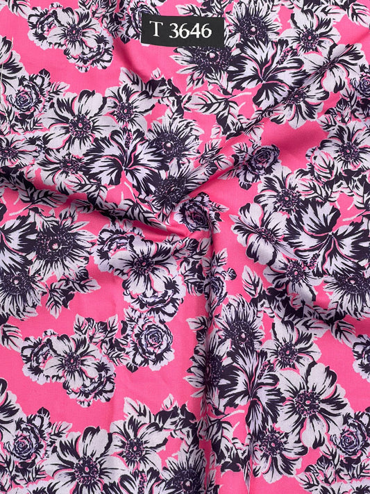 Alluring Floral Print on Muslin