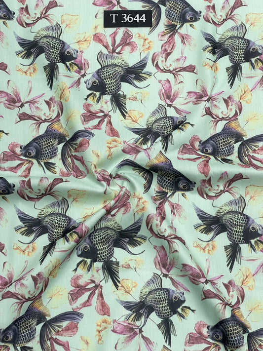 Alluring Floral Print on Muslin