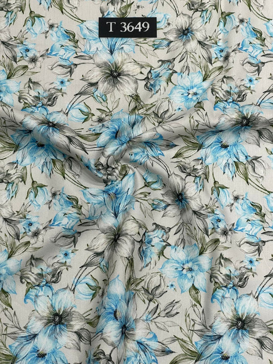 Alluring Floral Print on Muslin