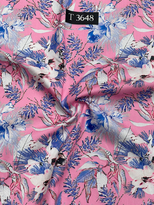 Alluring Floral Print on Muslin