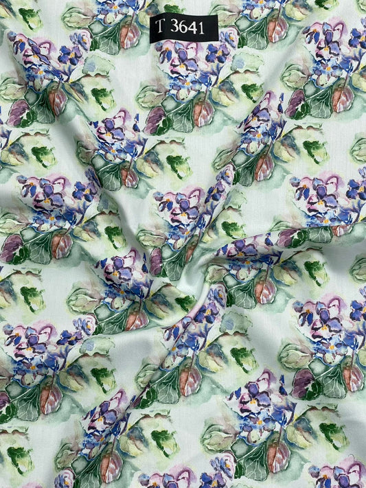 Alluring Floral Print on Muslin