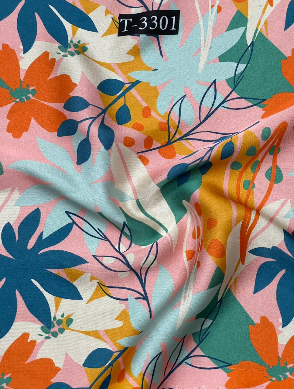ABSTRACTS PRINT ON SATIN GEORGETTE