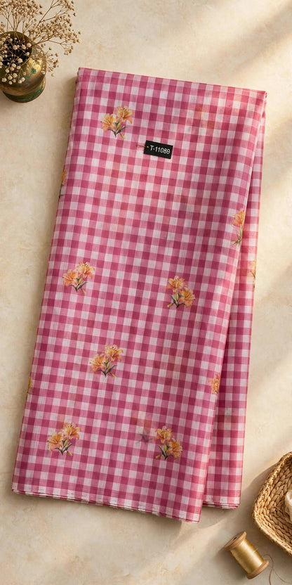 Wholesale T-11089 Lily Gingham Prints - CHANDERI | The Wardrobe Fabrics