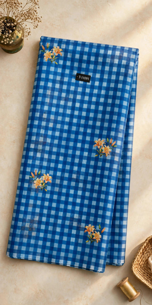 Wholesale T-11091 Lily Gingham Prints - CHANDERI | The Wardrobe Fabrics