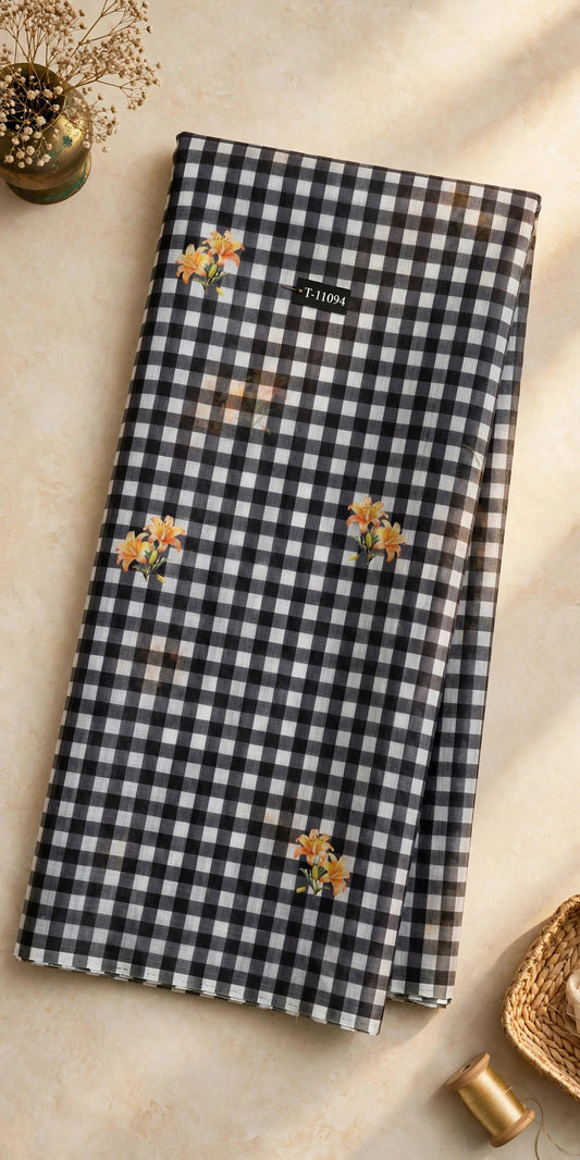 Wholesale T-11094 Lily Gingham Prints - CHANDERI | The Wardrobe Fabrics