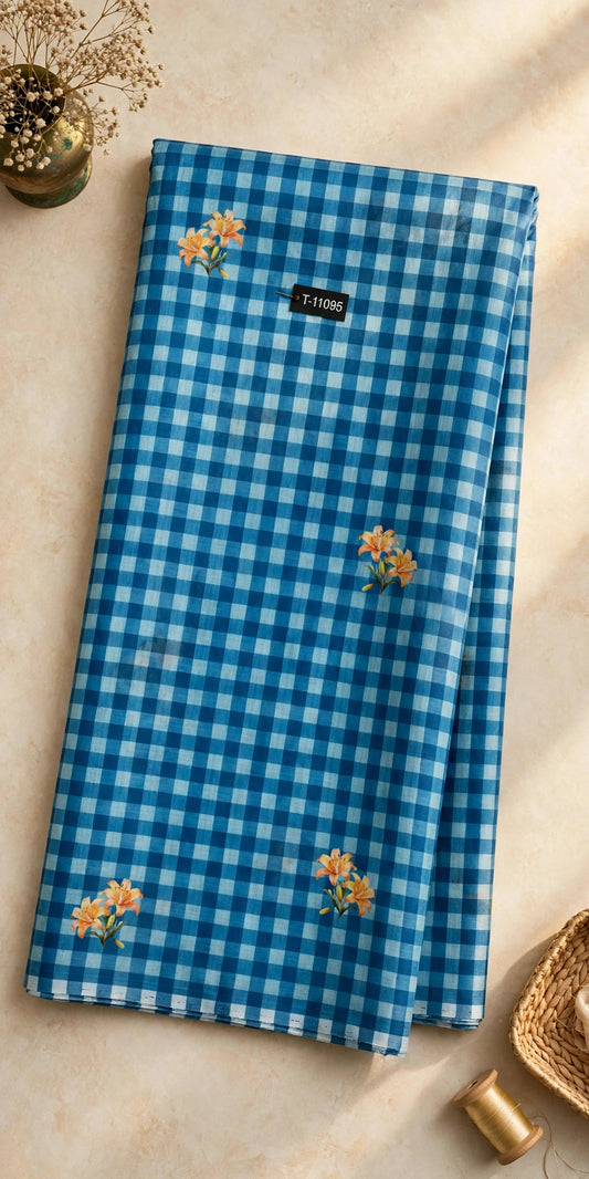 Wholesale T-11095 Lily Gingham Prints - CHANDERI | The Wardrobe Fabrics