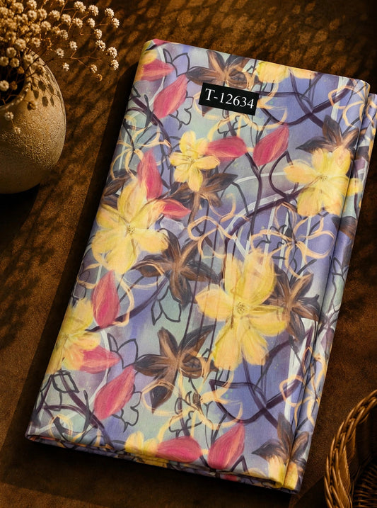 Wholesale T-12634 Beautiful Floral Prints On Muslin - MUSLIN | The Wardrobe Fabrics