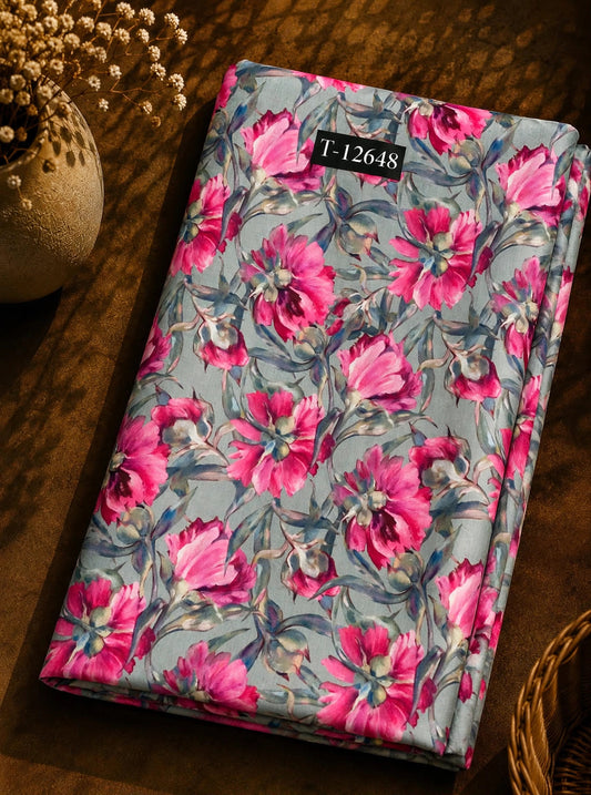 Wholesale T-12648 Beautiful Floral Prints On Muslin - MUSLIN | The Wardrobe Fabrics